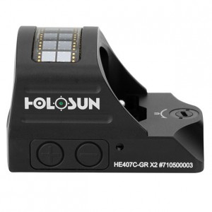 Коллиматорный прицел Holosun Open Elite HE407C-GR X2 2 MOA с солнечной батареей на Weaver