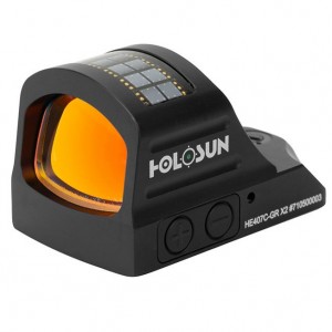 Коллиматорный прицел Holosun Open Elite HE407C-GR X2 2 MOA с солнечной батареей на Weaver