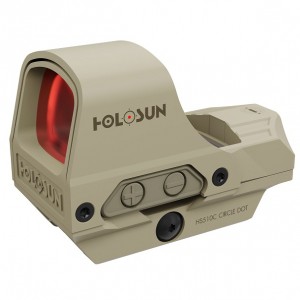 Коллиматорный прицел Holosun Open Reflex HS510C-FDE 2MOA с солнечной батареей на Weaver