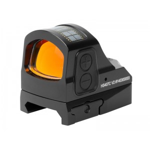 Коллиматорный прицел Holosun Open Reflex Micro HS407C V2 2 MOA с солнечной батареей на Weaver