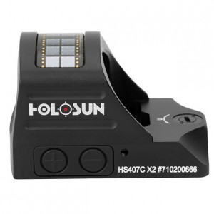 Коллиматорный прицел Holosun Open Reflex Micro HS407C X2 2 MOA с солнечной батареей на Weaver