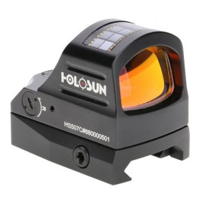 Коллиматорный прицел Holosun Open Reflex HS507C с солнечной батареей на Weaver