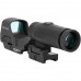 Коліматор Holosun Open Reflex HS510C 2 MOA швидкознімний + збільшувач Holosun HM3X 3x