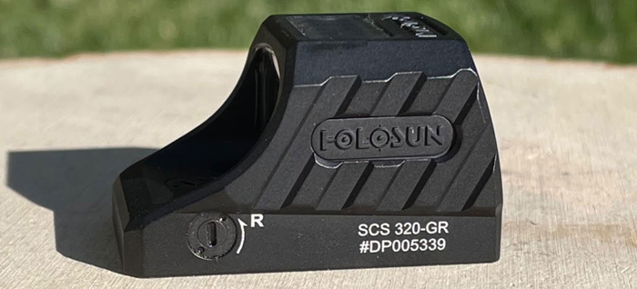 Коллиматорный прицел Holosun SCS 320-GR 2 MOA + 32 MOA с солнечной батареей для Sig Sauer P320 и DPP Footprint